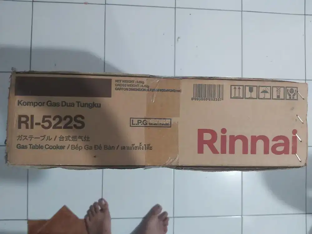 Jual Cepat Kompor Rinnai 2 tungku segel RI-522S
