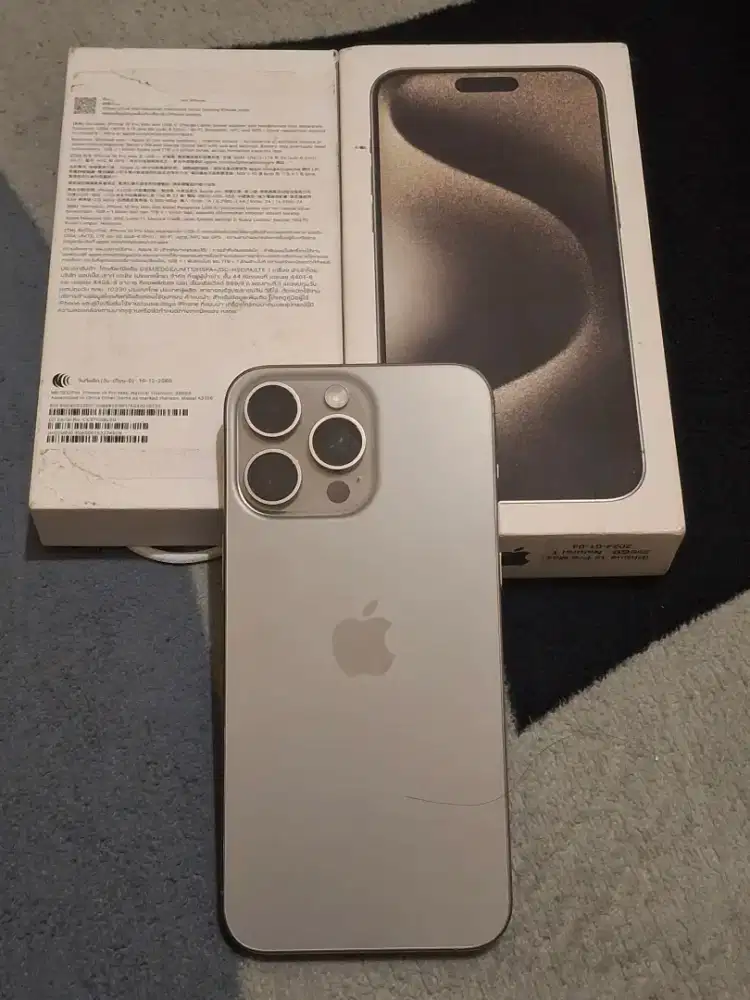IPHONE 15 PRO MAX 256GB NATURAL TITANIUM INTER FULLSET ORI