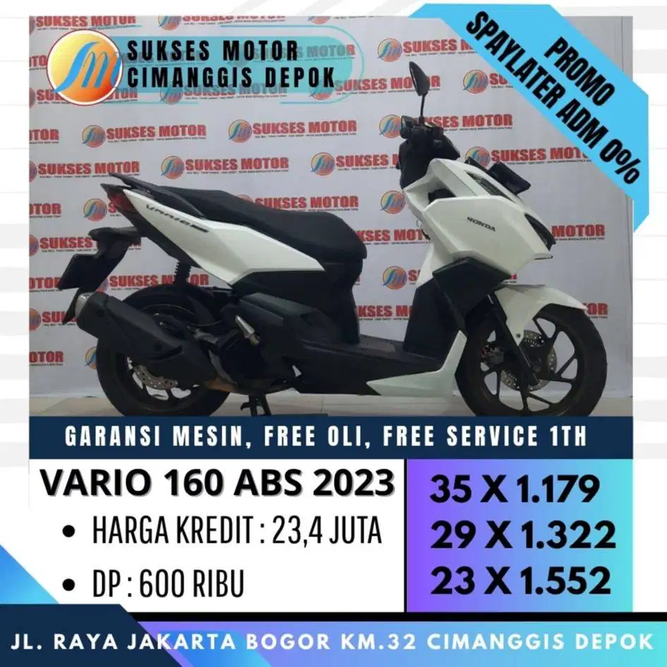 VARIO 160 ABS 2023 CASH KREDIT DP 600 CICILAN RINGAN [SUKSES MOTOR]