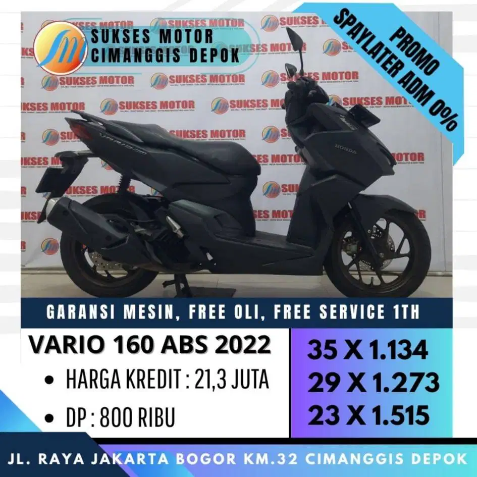 VARIO 160 ABS 2022 CASH KREDIT PROMO DP 800 CICILAN RINGAN