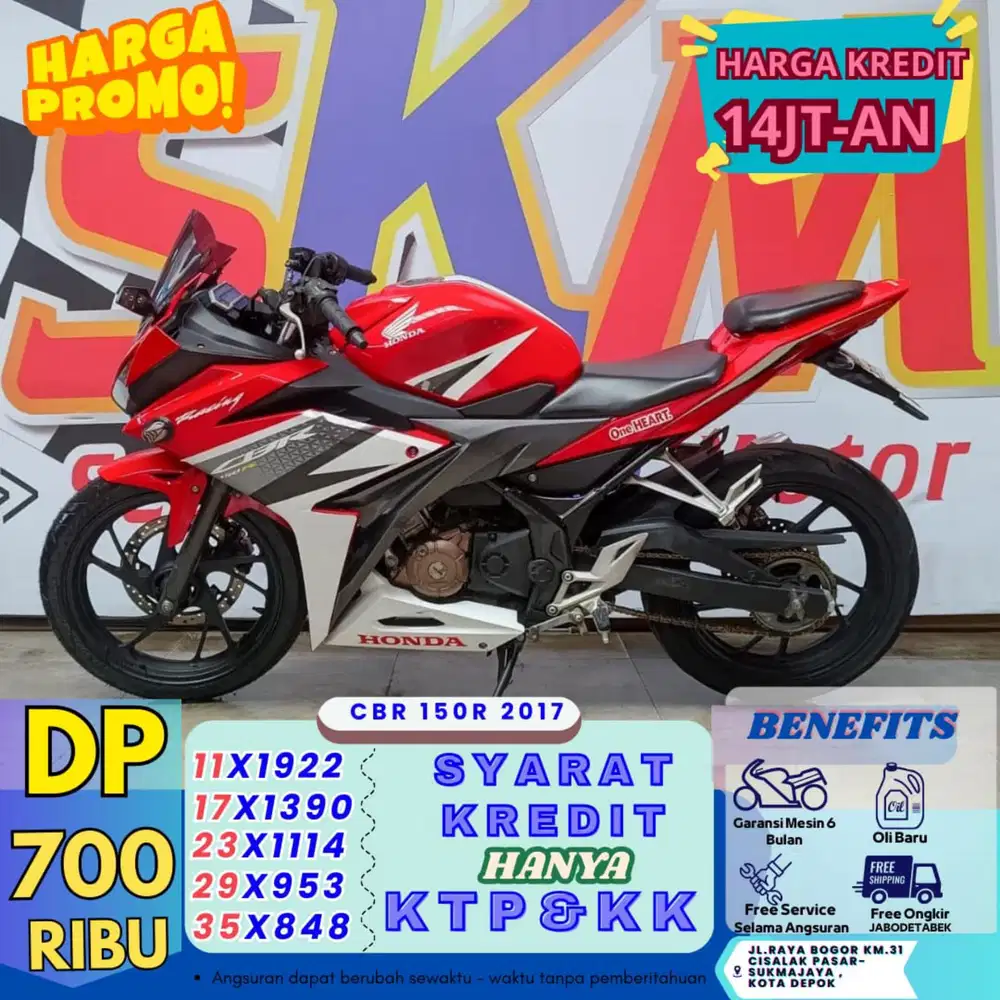Dp 700rb bawa pulang cbr150r 2017
