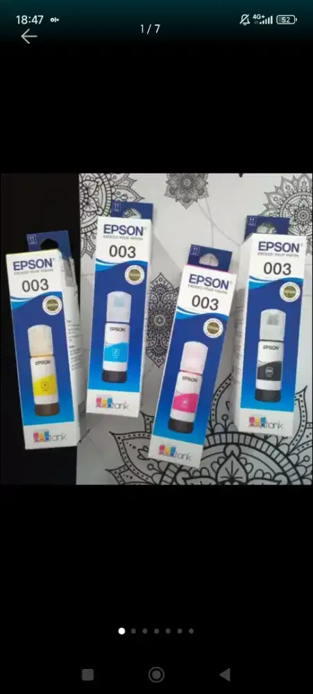 Tinta Epson 003 Original Ecotank Segel Resmi