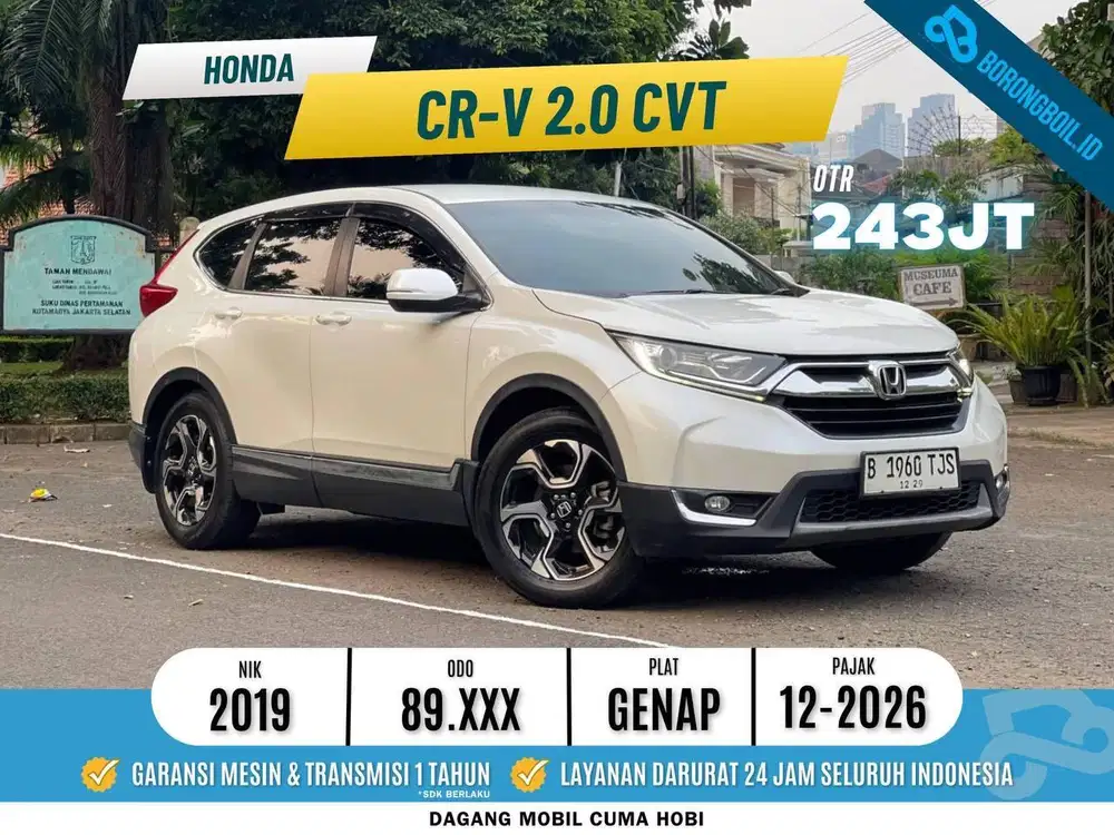 LIKE NEW HONDA CRV 2.0 CVt 2019 PUTIH FULLSET LOW KM
