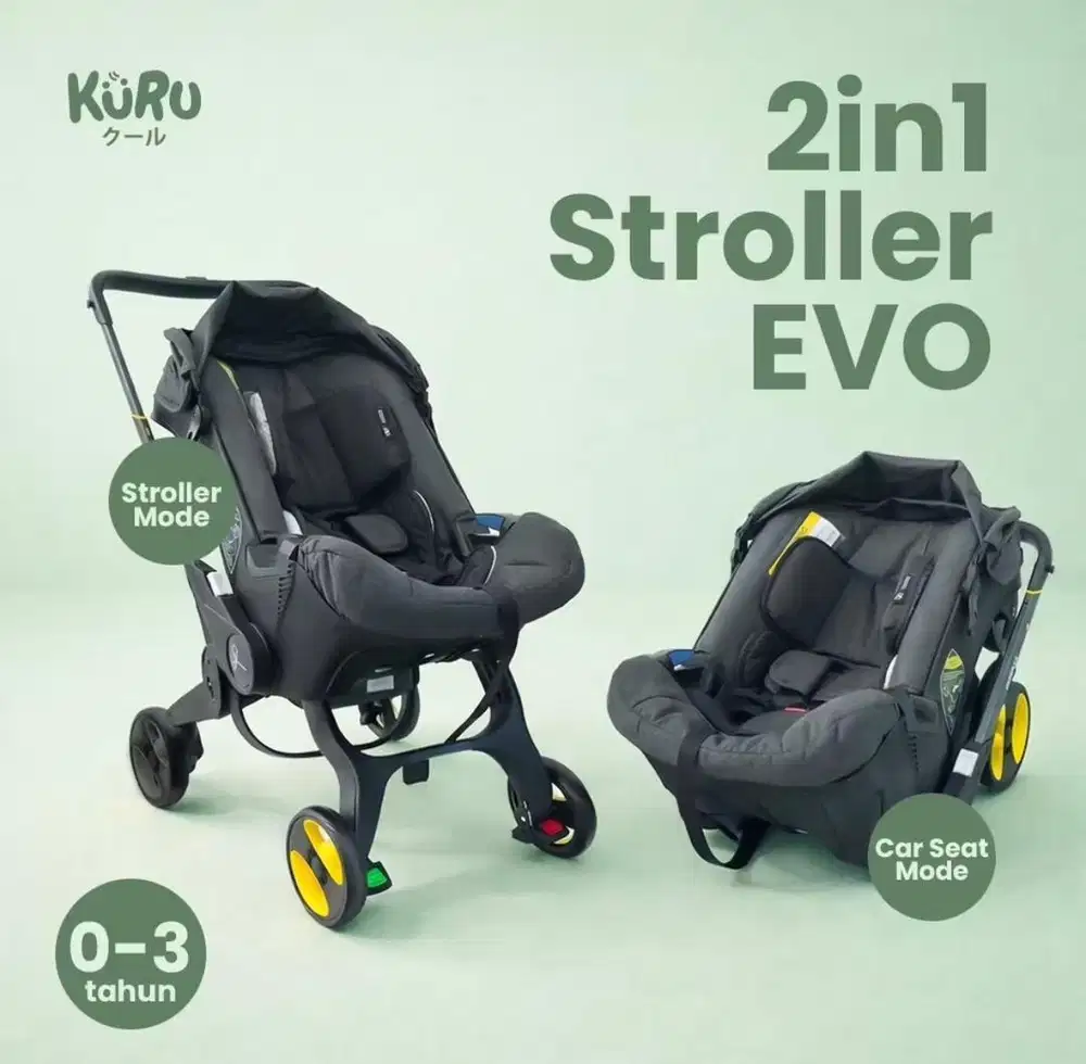 STROLLER CARSEAT KURU EVO BEKAS PAKAI 100% MULUS