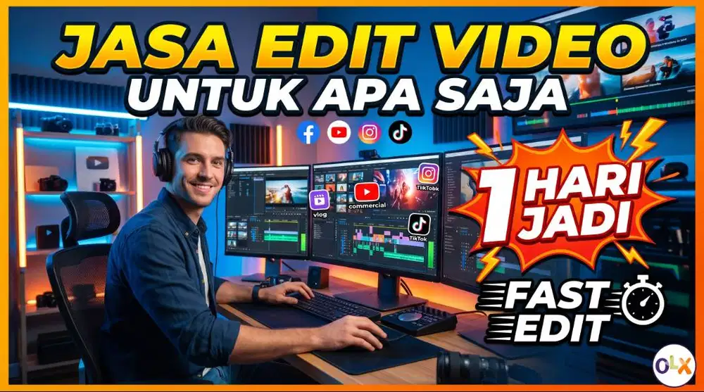 Jasa Edit Video Standar TV | Pengalaman 10+ Tahun | 1 Hari Jadi!