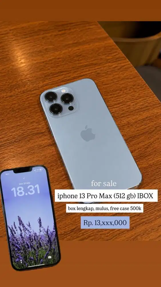 Iphone 13 Pro Max (512GB) IBOX - mulus & box lengkap