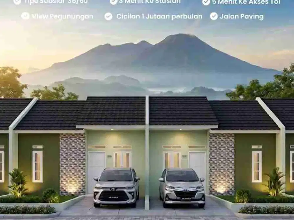 Rumah Subsidi Siap Huni Dekat Stasiun Parungkuda