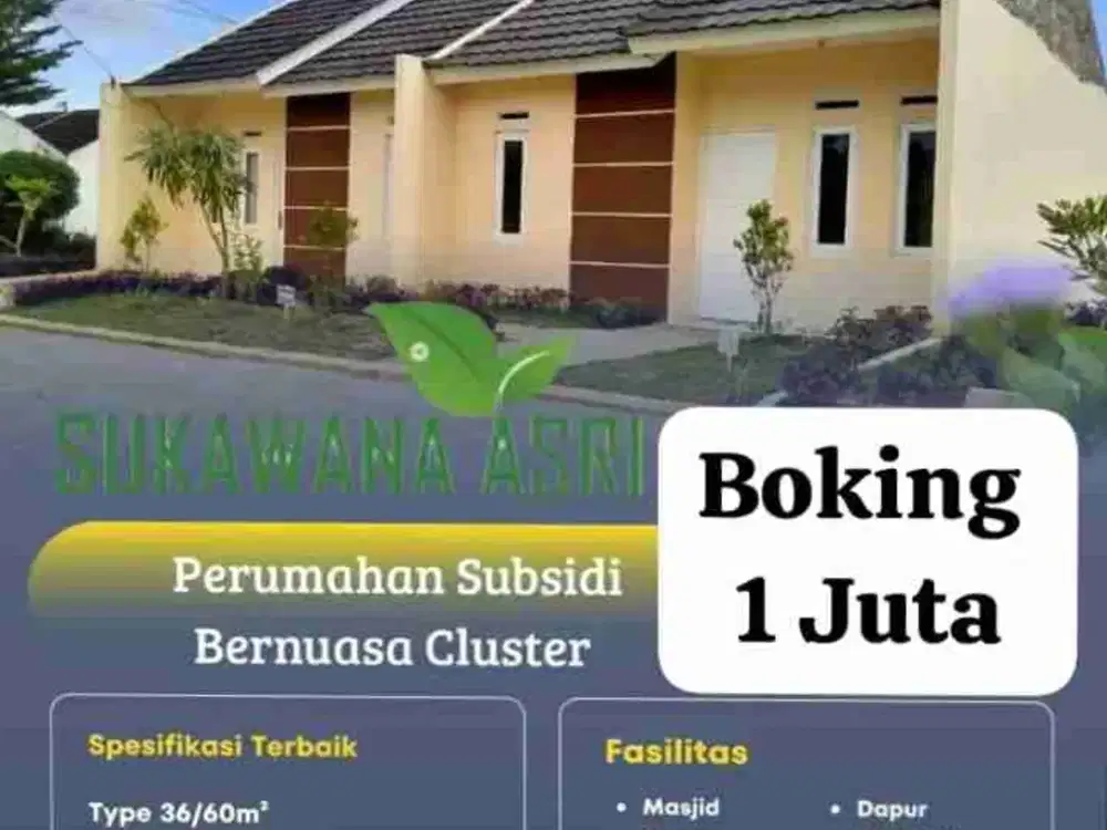 rumah subsidi ringan di kantong, samping kampus UIN 2 serang