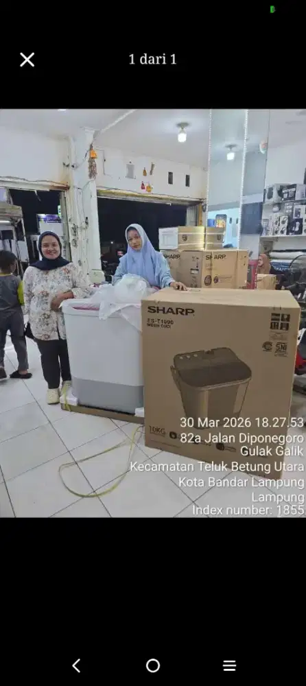 mesin cuci 2 tabung 10 kilo nya masih ready ya gays