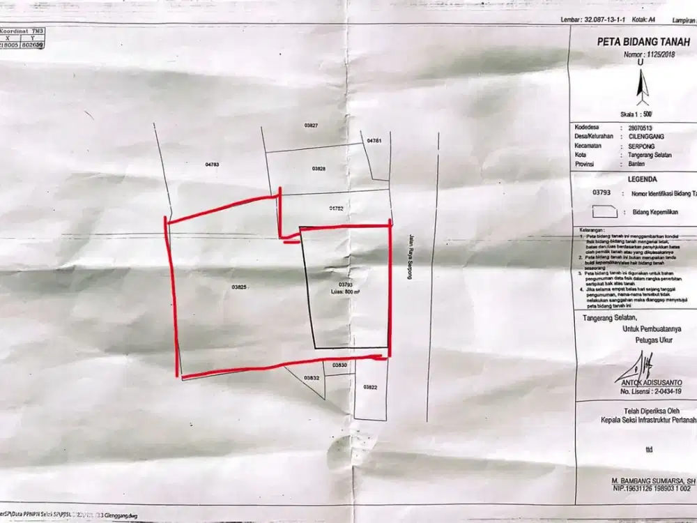 Dijual Tanah Strategis 2400meter Sudah Sertifikat di Cilenggang Serpong