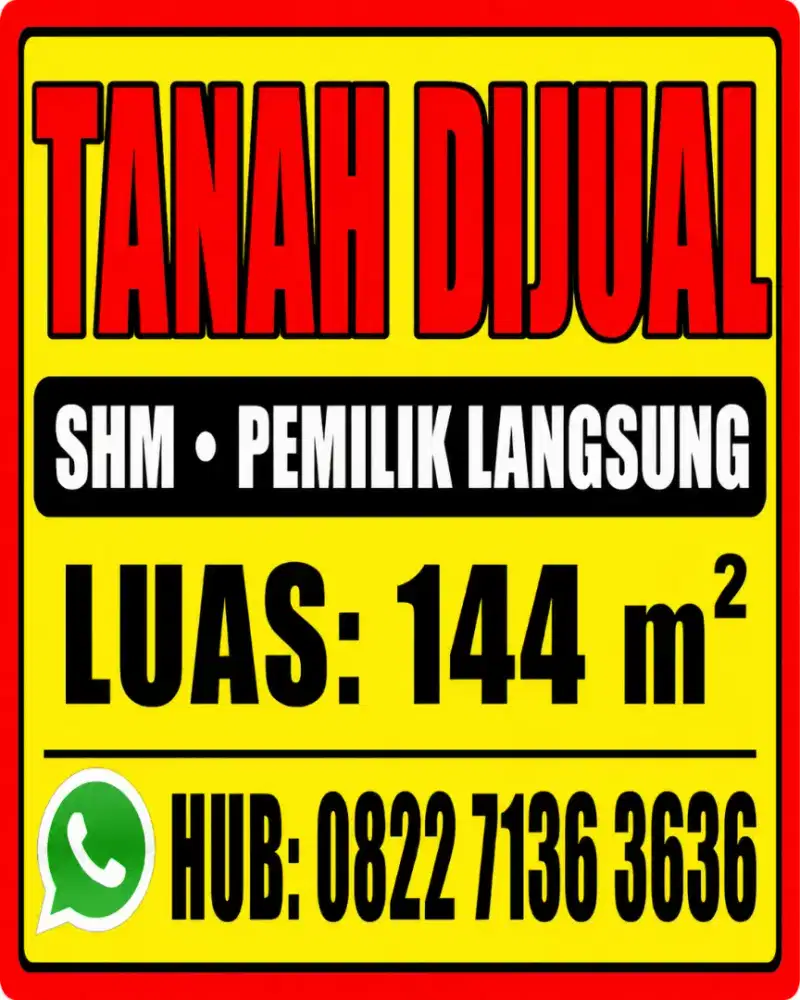 Dijual cepat tanah SHM milik pribadi di Gayam Sukoharjo Kota