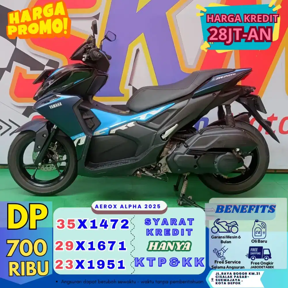 DP 700rb Yamaha aerox alpha th 2025 cash/credit