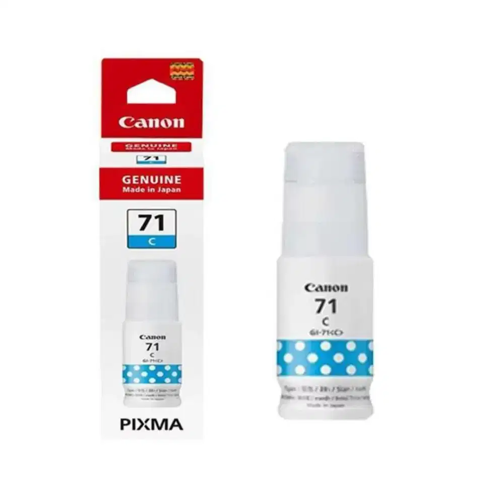 Tinta Canon 71 GI-71 Cyan Magenta Yellow Original Resmi