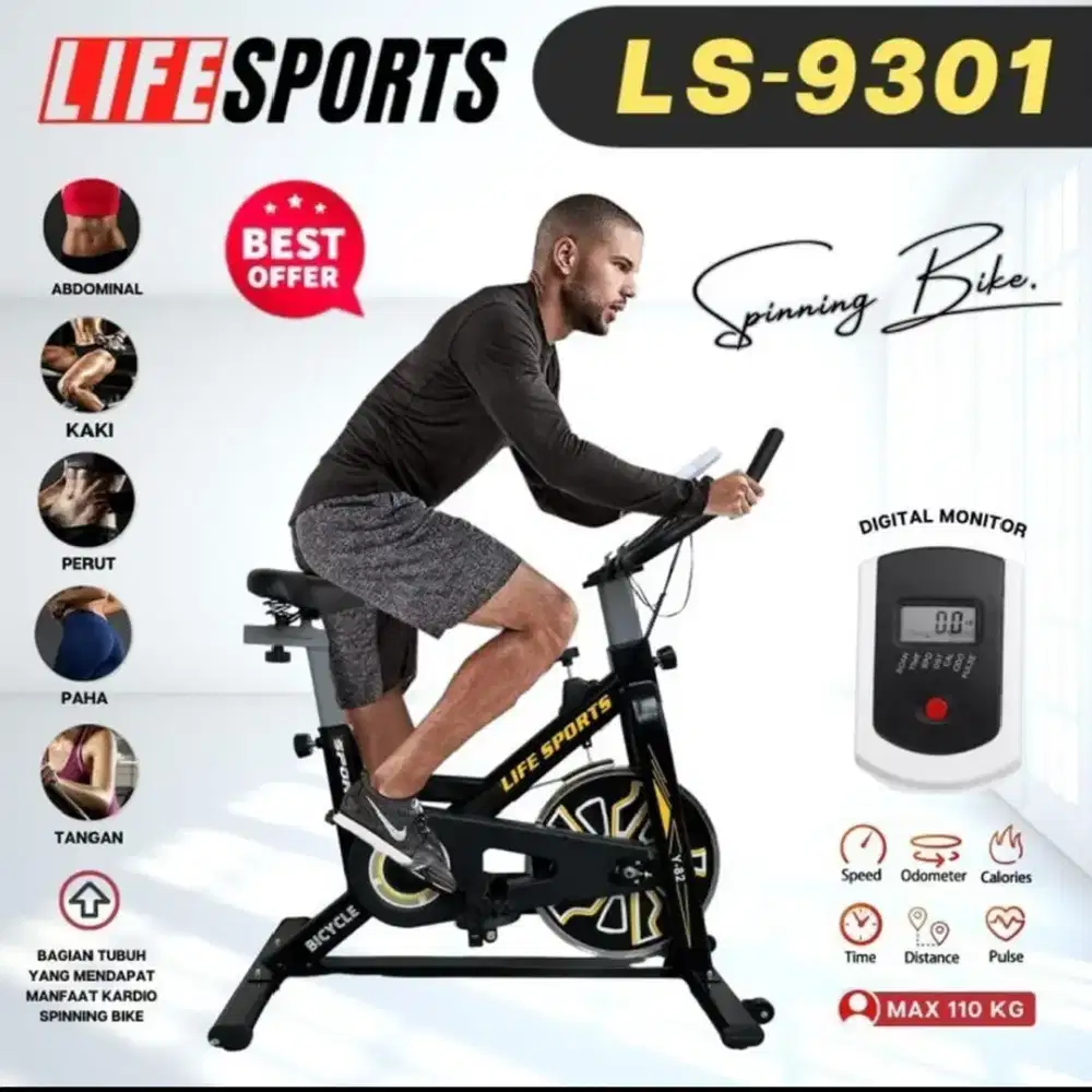 LIFESPORTS sepeda statis spinning bike LS 9301 original