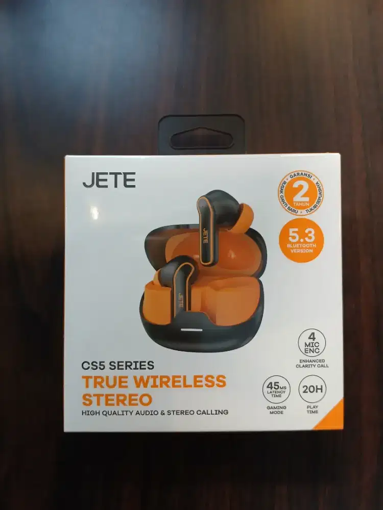 TWS JETE CS5 ENC with 4 Mic Bluetooth 5.4 IPX5 Playtime 20H
