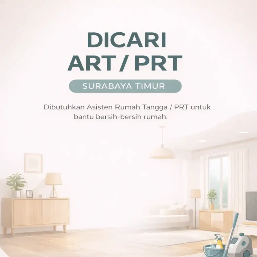 Dicari ART/PRT PP Surabaya Timur
