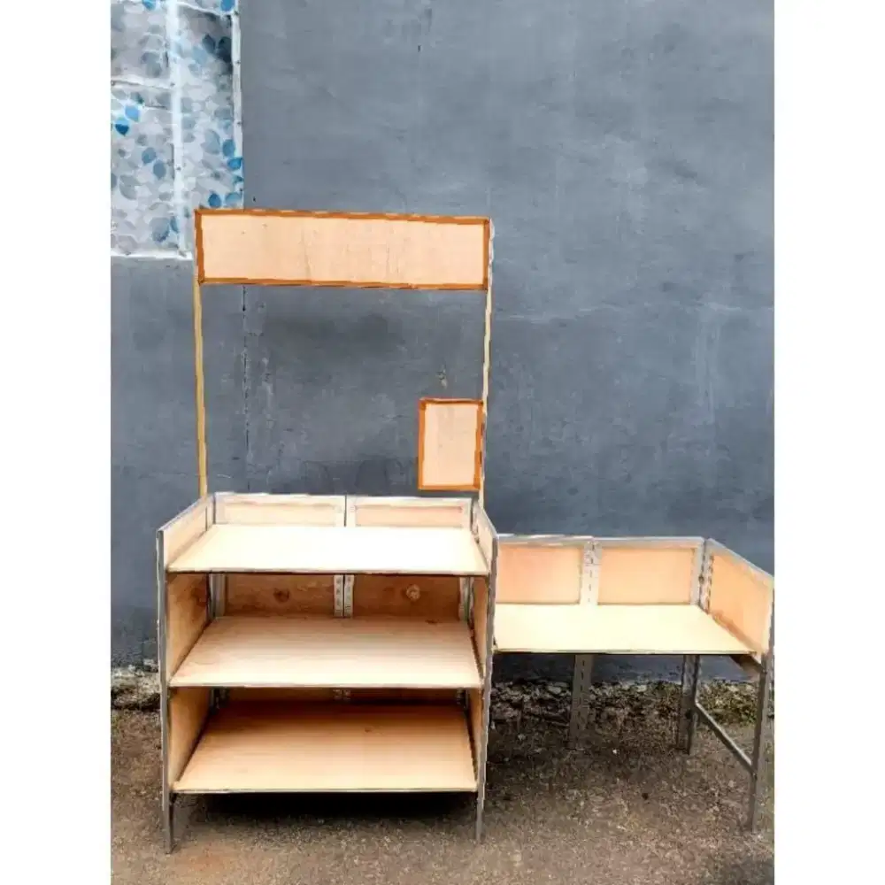 Furniture meja borth portabel minimal bikin 10 perunitnya