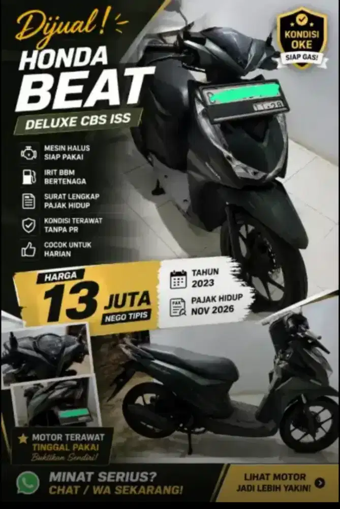 Dijual Honda Beat CBS IS