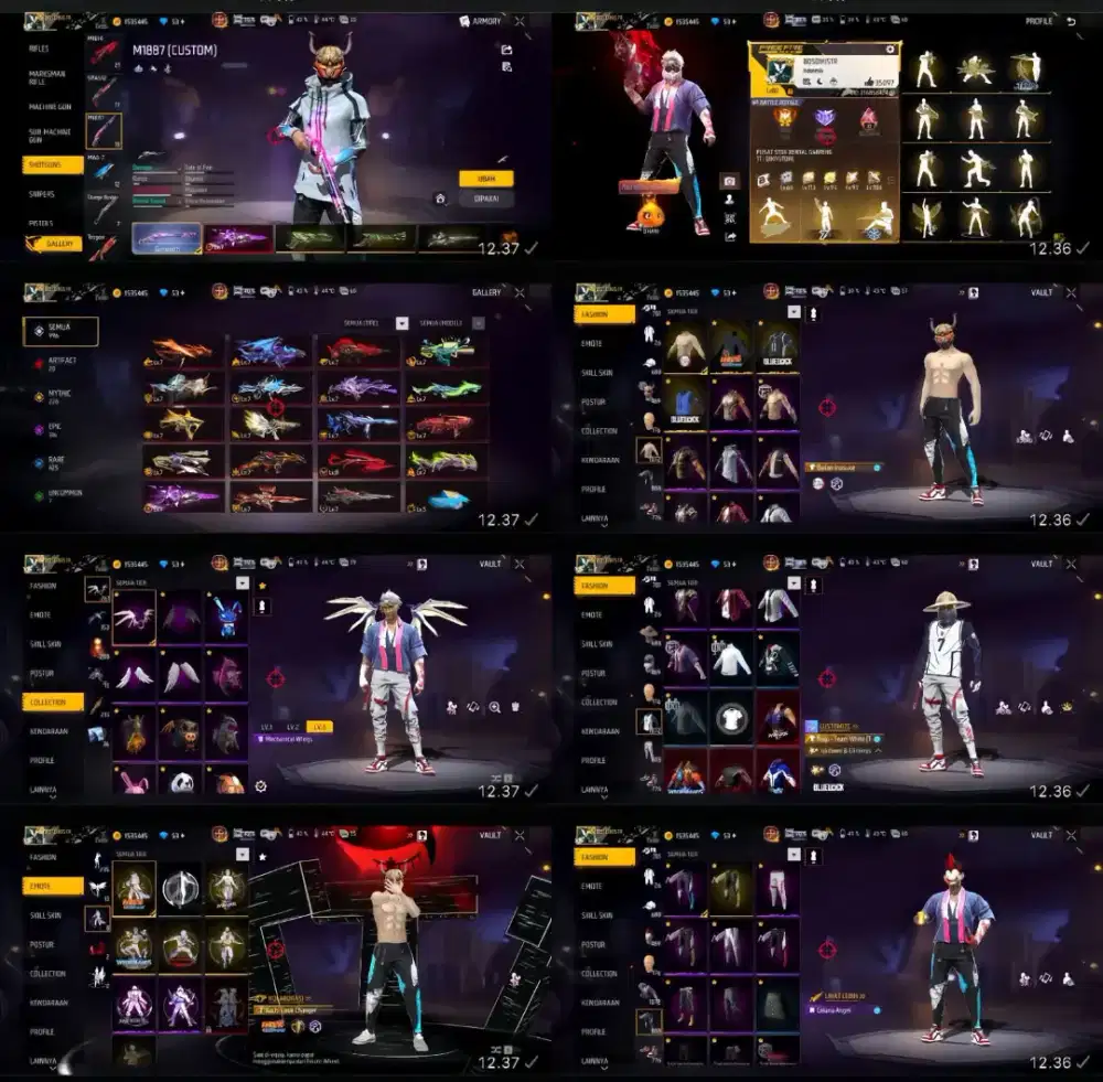 jual akun ff spek idaman sg Reaper harganya bisa menawar