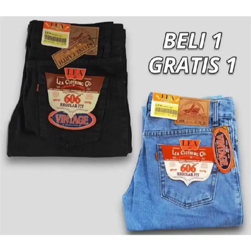 Celana Jeans Standar Panjang Lea Model Reguler Kekinian.