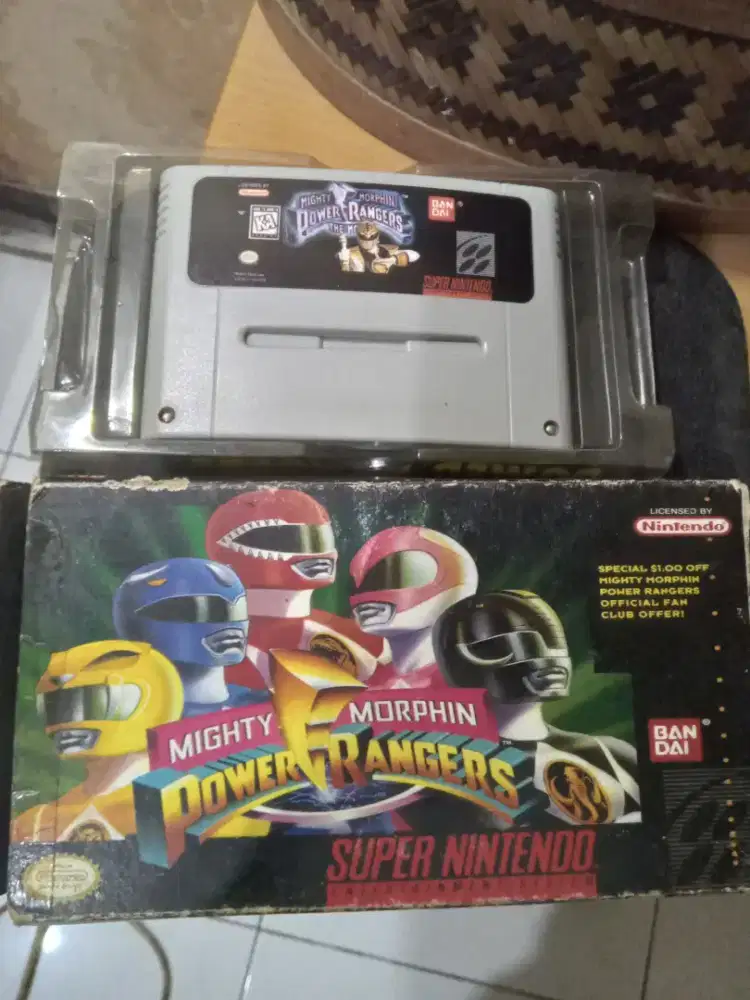 Kaset supernintendo power rangers ori japan nego cod rungkut gan