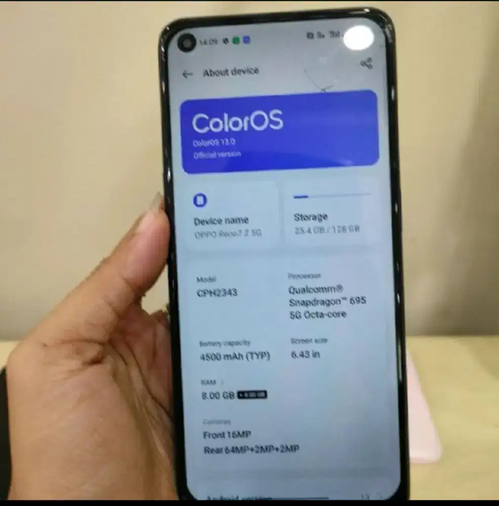 OPPO RENO 7Z 5G RAM 8/128