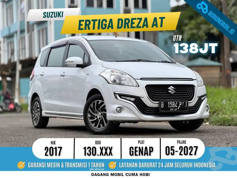 PAJAK PANJANG SUZUKI ERTIGA DREZA 1.4 MATIC 2017 PUTIH TERMURAH