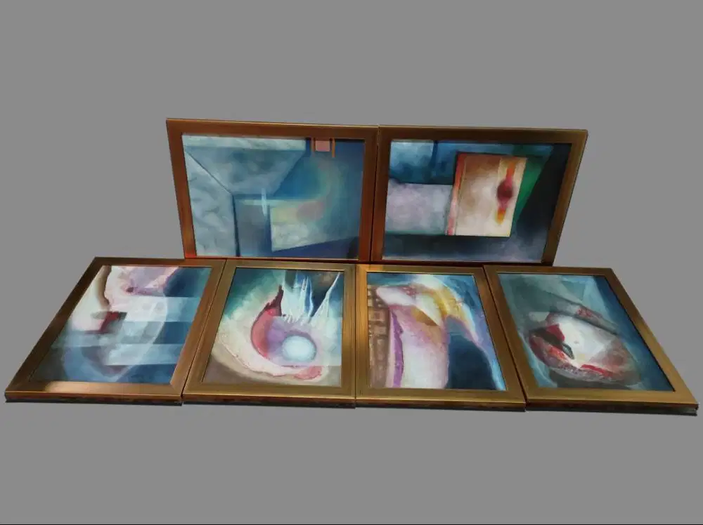 Abstract Painting Cool Color