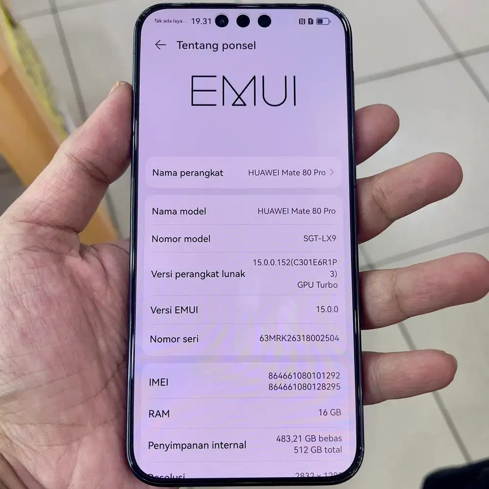 Huawei mate 80 pro ram 16 / 512 resmi fullset original garansi