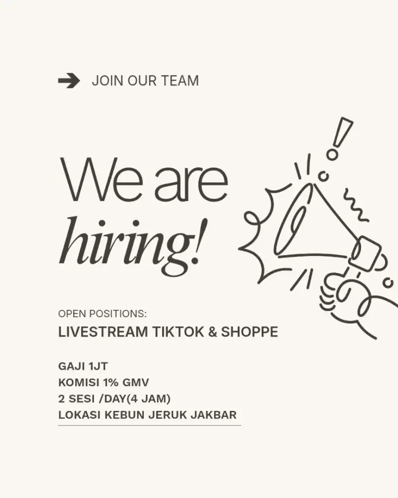 Hiring Livestreamer