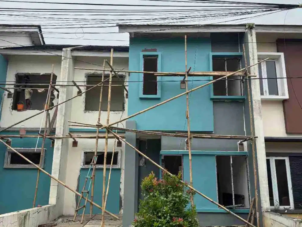 rumah 2 lantai Readystock full bata merah akses langsung jln raya pemda