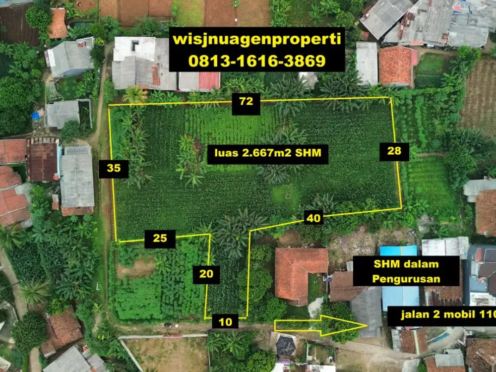 Tanah Murah Akses Mobil Kemang Kiara Peruntukan Permukiman Perkotaan untuk Pengembang