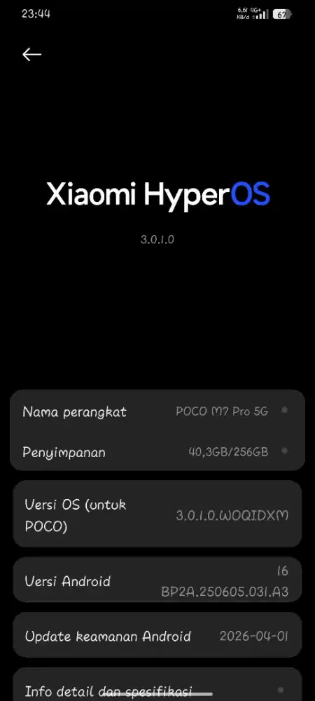 jual karna kebutuhan POCO M7 PRO 5G