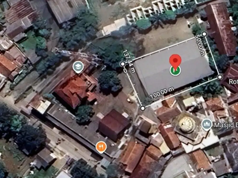 Tanah eks Futsal Untuk Gudang dll Akses Truk Fuso di Kemang Kiara