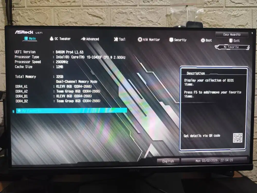 Paketan i5-10400F dan ASRock B460M Pro 4