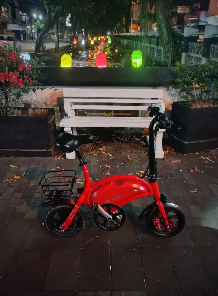 sepeda listrik lipat 12 inch alloy ebike folding bike mini