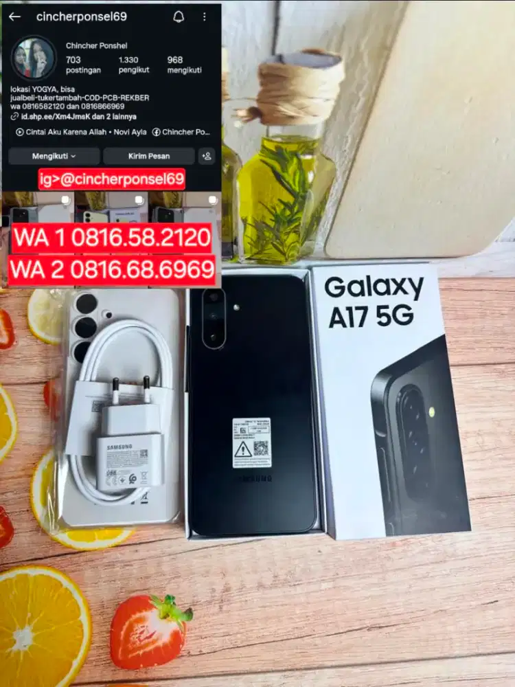 Hp samsung A37 5g 8/256 likenew open dus hitungan hari free ADAPTOR