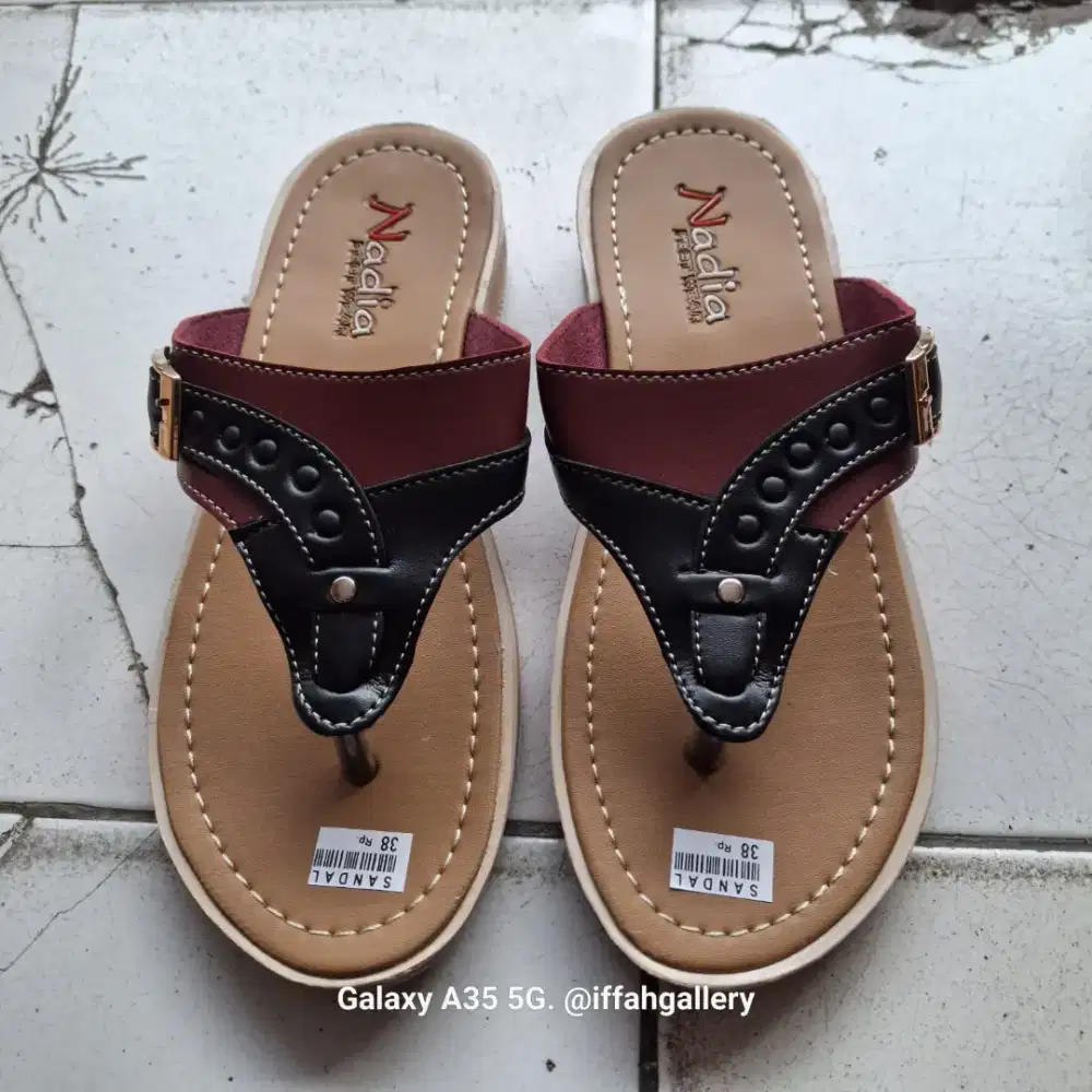 Sandal Wanita Size 38 Handmade Jahitan Rapi dan Kuat Siap Pakai