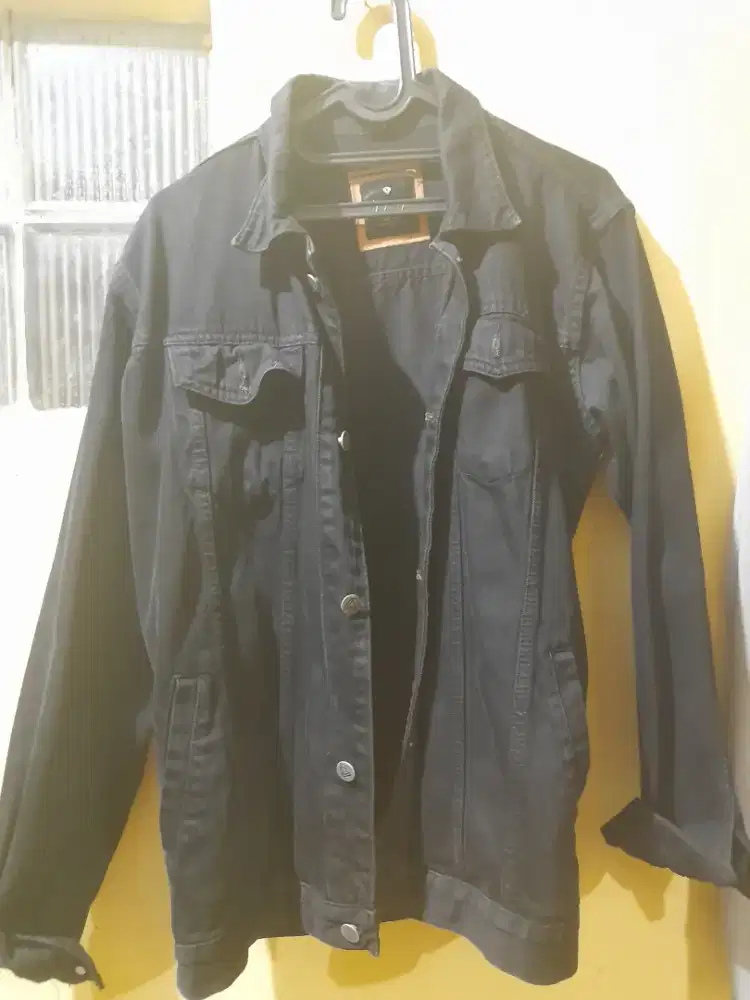 Jaket denim tendencies hitam size M mulus