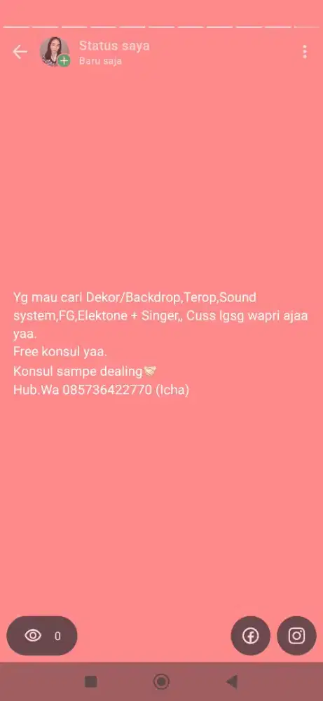 Dekor backdrop murah