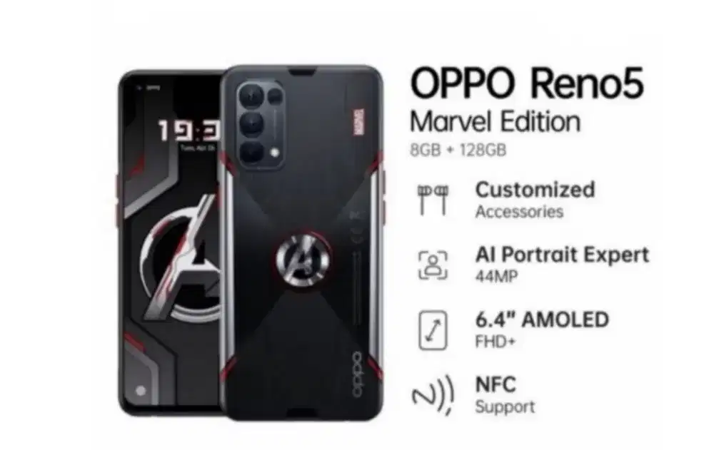 Oppo Reno 5 Marvel Edition ram 8/128 fullset ory