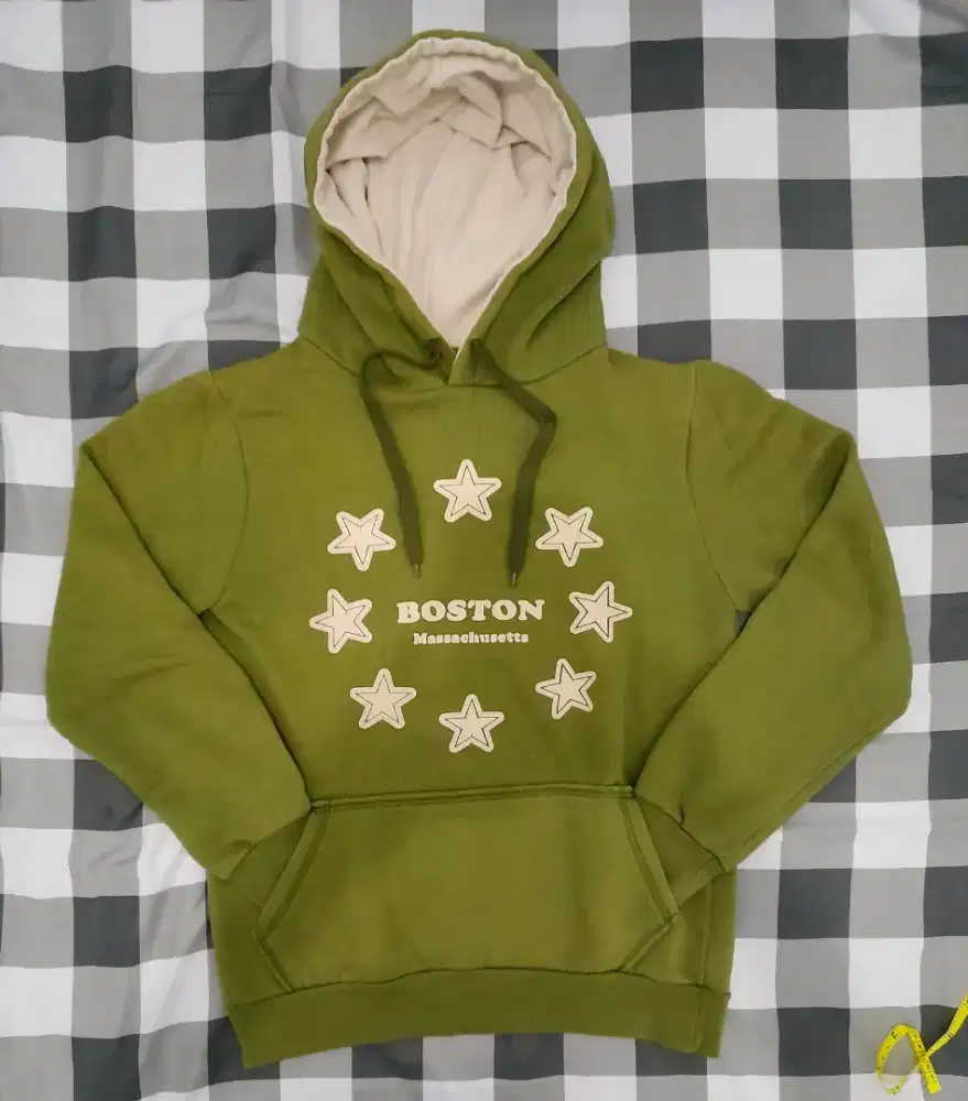 HOODIE TEBAL HIJAU MUDA LUCU