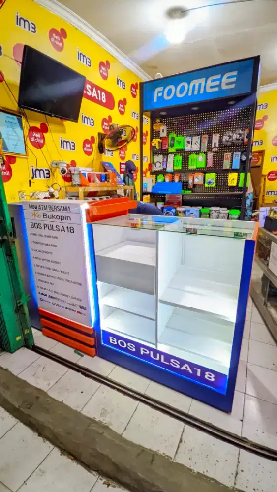 Meja Kasir Etalase BRILINK BerLogo Nama Bisa Request Pesan Bisa COD