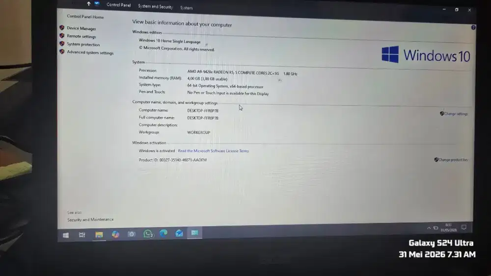 Laptop Acer dijual harga nego tipis