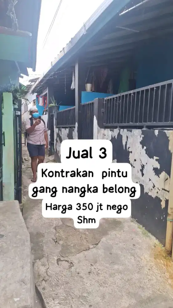 Kontrakan dijual cepat 3pintu full 600rb(350jt)Cimanggis Depok