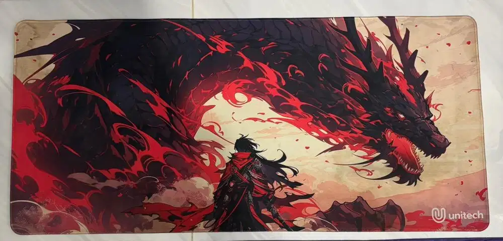 MOUSEPAD GAMING UNITECH RED DRAGON
