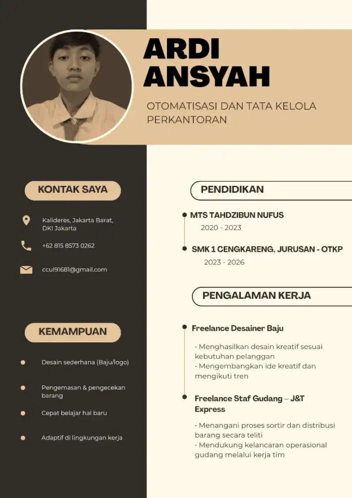 Siap Kerja! Fresh Graduate Berpengalaman (Admin/Gudang/Desain)