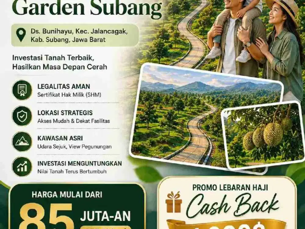 Jual Tanah Kavling  Villa & Kebun Durian
