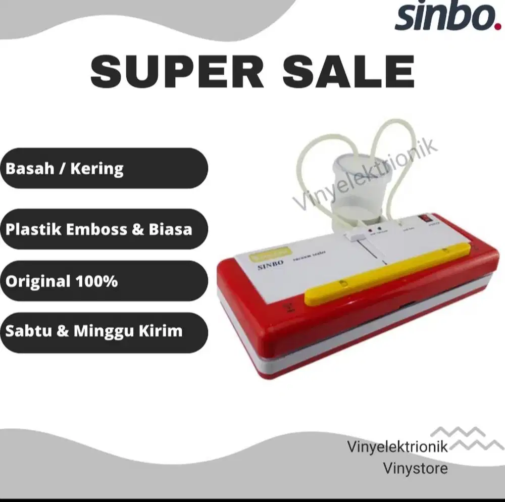 Vacum sealer makan basah dan kering Sinbo DZ-280/2SE