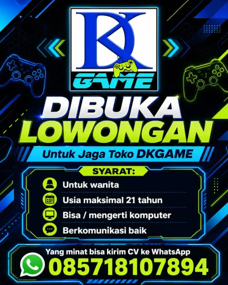 Lowongan jaga toko ps dkgame bogor